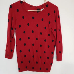 Boden Avery Polka Dot Button Back Sweater